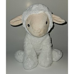 Silver One White Sheep Lamb Plush 13″ Stuffed Animal Toy Lovey Sewn Eyes