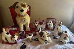 Wishbone Lot of 8 Dog Plush Stuffed Animals White/Brown Small 1997 + 8 Books!