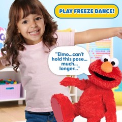 Sesame Street Hokey Pokey Elmo 14â€ Interactive Plush Toy, Sings, Large, Red