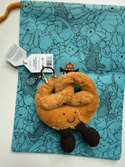 Jellycat Amuseable Pretzel Bag Charm Plush Keychain Cute Gift Toy – NWT Soft