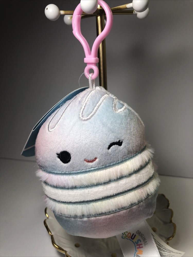 Squishmallows Foodie Squad Lizma the Macaroon 3″ Clip-on Junk Food NWT