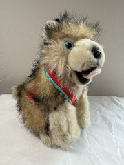 Kip Mik Alaska Husky Eskimo Sled Dog Stuffed Animal Plush Realistic Fur Harness
