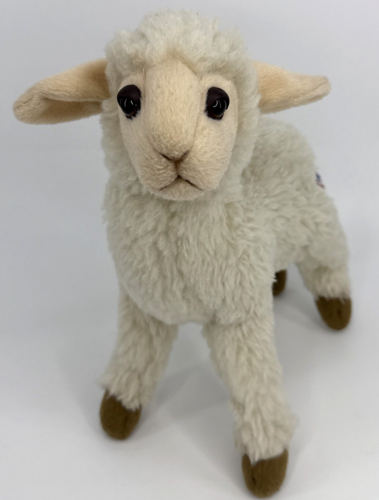 Hansa Creation Posable Lamb Plush Stuffed Animal White Sheep Toy 2015 11″