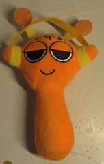 Sprunki Oren Plush Used 7.5″ Stuffed Toy Horror Rhythm Game Animal Orange GUC