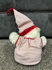 House of Lloyd Heart to Heart Teddy Bear Plush Stuffed Animal Red Stripe Gown