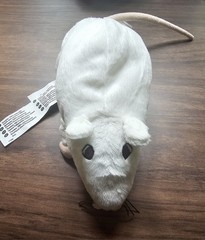 IKEA Rat GOSIG RÅTTA 9″ white plush stuffed toy kids/dogs/cats/rats NEW w/ Tag