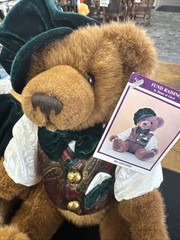 Vtg House Of Lloyd Bearnard & Beatrice Teddy Bears Set of 2 10″ each Velvet