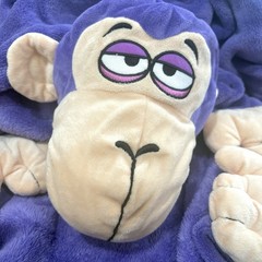 CuddleUppets Purple Monkey Plush Blanket Puppet Happy Napper Jay Play Animal