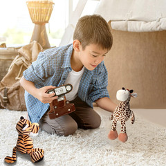 Zhanmai 6 Pieces Safari Stuffed Animals Plush Jungle Animal Toys Set for VBS 202