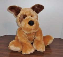 Hug Fun Soft Stuffed Plush Animal Puppy Dog Gold/Brown – 11″ tall sitting