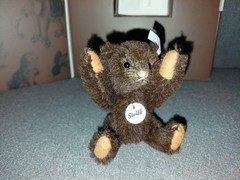 Steiff Club Miniature Teddy Bear,2011, COA, boxed, 10cm, alpaca,Tag #421167, NIB