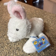 Webkinz White Rabbit Plush Stuffed Animal Retired 2007 Sealed Code HM078