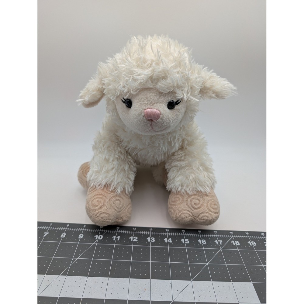 Build A Bear Plush Lamb White Shaggy Sheep Swirl Hooves 2011 12 Inch