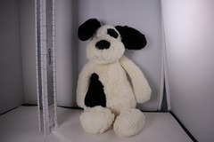 Jellycat Plush 12″ Bashful Black and Cream White Puppy Stuffed Animal with Tags
