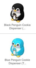 Webkinz Classic Black & Blue Penguin Cookie Dispensers Promo Item – Codes Only