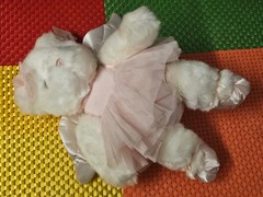 GUND Victoria’s Secret Angel Bear White Plush Pink Dress Small Style 1200