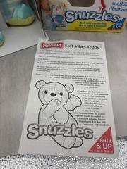 Playskool Snuzzle Bear Vibrating Pastel Plaid Plush Stuffed 5045 NOS