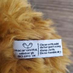 Highland Cow Brown Plush Furry 9″ Stuffed Animal, MacaroniLtd. UK