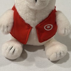 2024 Gigglescape 7″ White Polar Bear With Target Vest Soft Plush Toy
