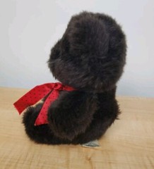 Vtg Commonwealth of Pennsylvania Dark Brown Teddy Bear Plush Gold Circle Stores