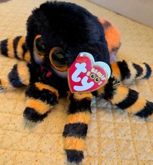Ty Beanie Boos Charlotte The Halloween Spider Orange Black 6″ Stuffed Animal NWT