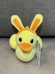 NEW, 4″ BUNNY QUACKERZ DUCK HOPPER Easter Spring Backpack Clip Plush
