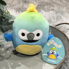 Squishmallow BAPTISE the MACAW 5″ Plush Bird Blue Green Stuffed Animal NEW