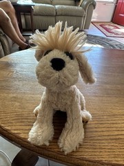 Giftable World Grey BlackNose Puppy Plush Sitting 9 Inch Dog Stuffed Animal Toy
