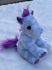 MVP Group Z Toys 7″Light Blue & Purple Plush Unicorn Sparkles Glitter Eyes Soft