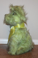 The Rushton Company large 23″ shaggy dog plush stuffed animal yellow green