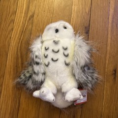 Douglas Wizard Snowy Owl Plush 3841 White Spotted Realistic With Hang Tag 7 Inch
