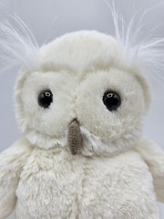 Jellycat London Woodland Babe Owl Bashful White Plush Stuffed Animal 11” Retired
