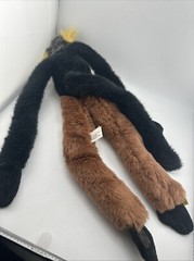 Wild Republic 1999 Hanging Monkey Hugger Black Brown Multi Color Plush