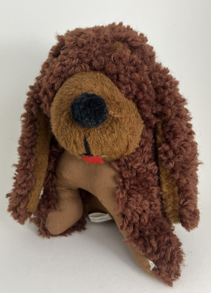 Vintage Rare 1983 Latch & Hug Huggables Brown Dog With Tongue Out 9” Plush