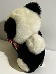Plush Appeal Panda Bear With Red Country Plaid Bow Stuffed Animal Toy 7” Vintage