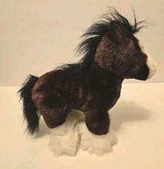 Webkinz Ganz Horse Clydesdale Plush Beanbag 6″ No Code HL129G