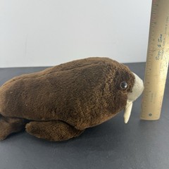 WALLACE BERRIE & Co Rare Walrus Seal Lion Stuffed Animal Vintage 1980 PLUSH TOY