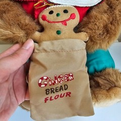 Chosun Gingerbread Cookie Bear Plush Stuffed Animal Christmas Holidays Vtg 16″
