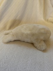 Vintage 1991 Fiesta Realistic Adorable 12 Inch White Harp Seal Pup Plush