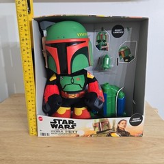 STAR WARS The Book of Boba Fett Rocket Launching Boba Fett Feature Plush NIB