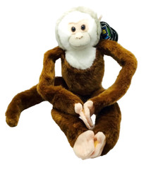 Wild Republic Squirrel Monkey 17” Hanging Plush Hands and Feet Hook & Loop New