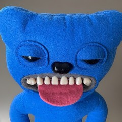 Rare Fuggler Sir Belch Blue Felt 10” Plush Doll Funny Ugly Monster Spin Master