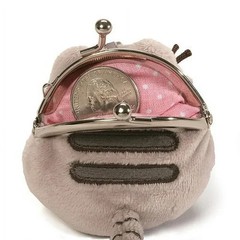 Gund NEW Pusheen COIN PURSE Key Chain Plush Backpack Clip Cat Kitty