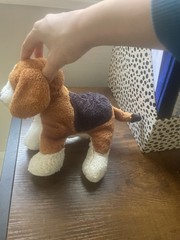 Brown, White & Black Dog Plush Stuffed Animal ganz beagle (6-14 in)