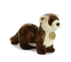 10.5 Inch Black-Footed Ferret Plush Stuffed Animal Soft Wildlife Toy Collectible