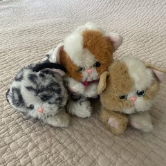 LOT of 3 TYCO Kitty Kitty Kittens Purring Jungle Leopard/White/Orange/PatchTabby