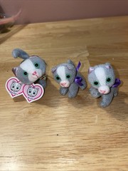 Vintage 1995 Tiny Tag-Alongs Kitty Cats Mom & Babies – Marbles & Molly Plush Set