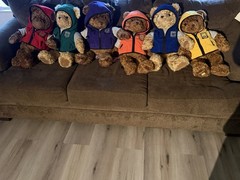 Wish Bear 2000-2001 Lot of 6 Hooded Teddy Bear Plush Love Hope Joy Cheer