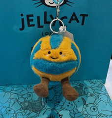 Jellycat Amuseables Beach Volleyball Plush Bag Charm Keychain | Gift 2026 NWT