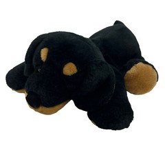Doberman Plush Puppy Dog Russ Berrie for Target Black Brown Stuffed Animal
